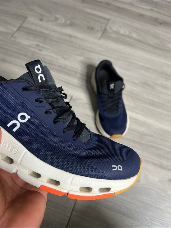 On Running Men’s Athletic Shoes in Navy with Black and Yellow Accents main image 7